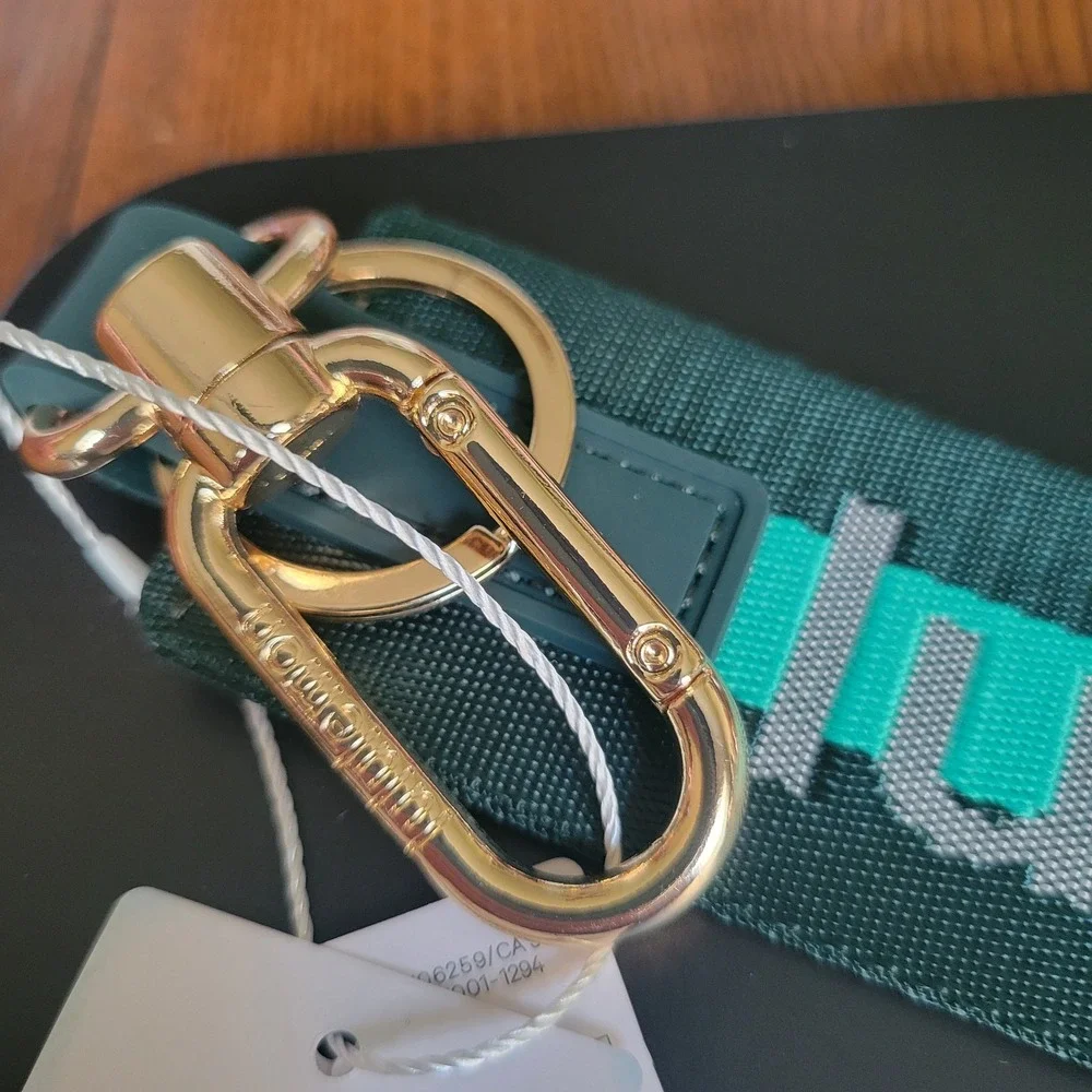 Lululemon Never Lost Keychain Wordmark Legacy Green/Cascadia Green NWT